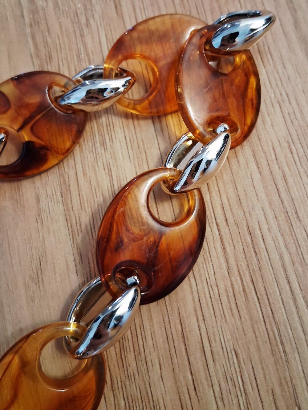 Vintage Y2K Tortoiseshell Chain Hip Belt - Picture 6 of 6